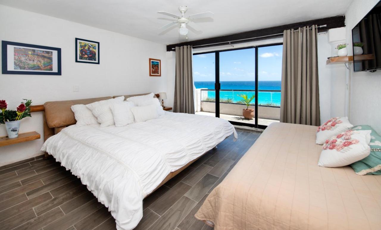 Апартаменты Cozy Ocean Front Penthouse At Marlin Beach Канкун Экстерьер фото