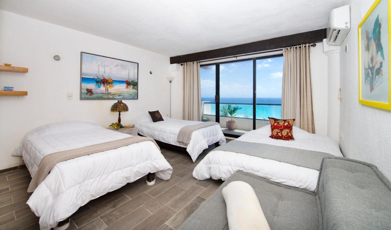 Апартаменты Cozy Ocean Front Penthouse At Marlin Beach Канкун Экстерьер фото